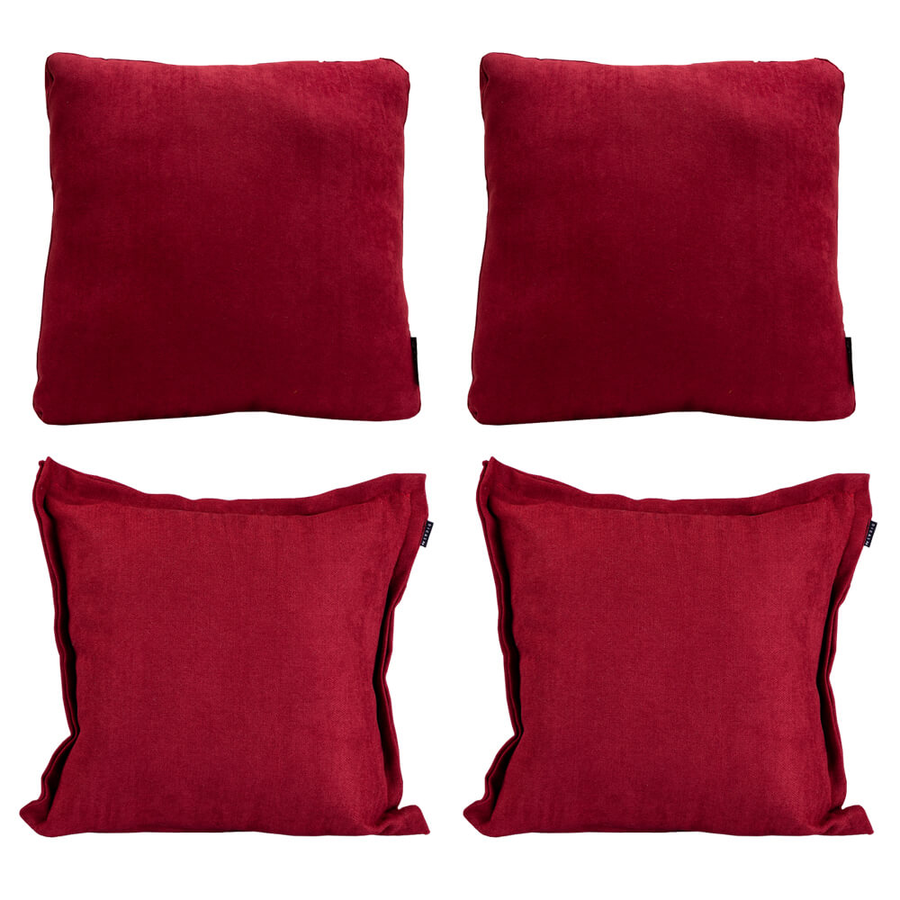 Foto 2 pulgar | Set de 4 Cojines Dicasa Kappa Zita  Rojos