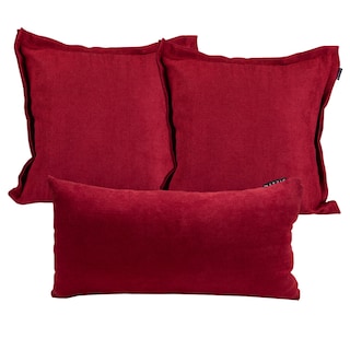 Foto 1 | Set de Cojines Dicasa 2 Kappa Grande y 1 Delta Rectangular Rojos