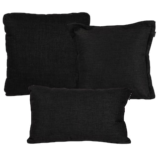 Foto 1 | Set de 3 Cojines Dicasa 1 Kappa Grande 1 Zita Mediano y 1 Delta Rectangular Mediano Negro