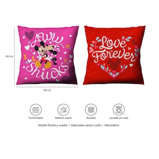 Foto 8 | Cojín Reversible Providencia Mickey y Minnie Cariñitos