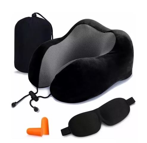 Almohada De Viaje De Espuma, Negro