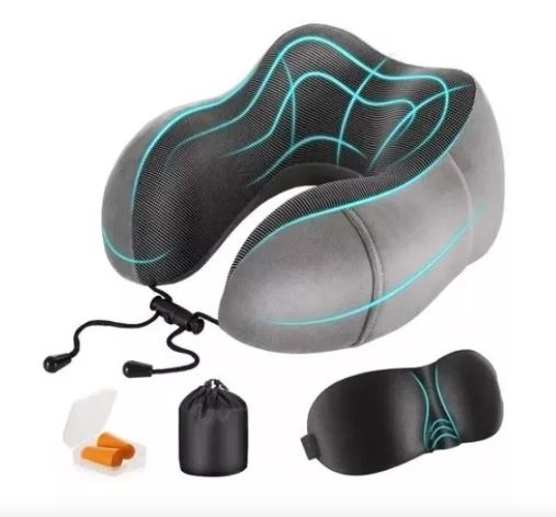 Almohada Viaje Wünd COCU1 De Espuma Viscoelástica Negra