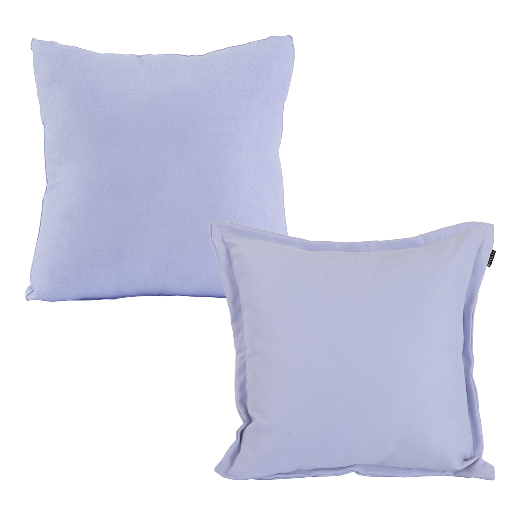 Set de 2 Cojines Dicasa Ela Kappa y Zita Color Lila - 1 Cuadrado + 1 Cuadrado Grande