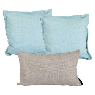 Foto 1 | Set de 3 Cojines Decorativos Dicasa 2 Kappa Turquesa + 1 Delta Beige