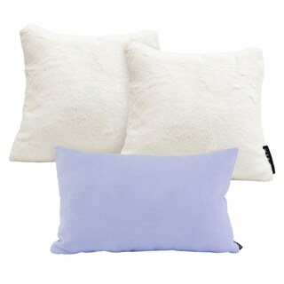 Foto 1 | Set de 3 Cojines Decorativos Dicasa 2 Zita Blanco + 1 Delta Lila