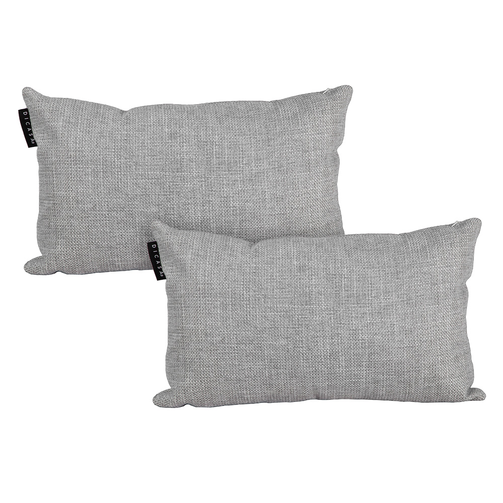 Set De 2 Cojines Decorativo Dicasa Fash Delta Color Gris Rectangular