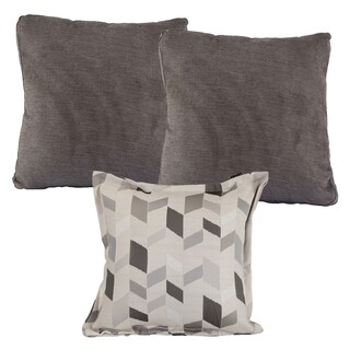 Foto 1 | Set de 3 Cojines Decorativos Dicasa 1 Kappa color Plata +2 Zita color Gris