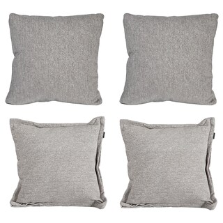 Foto 1 | Set De 4 Cojines Decorativos Dicasa Peco Kappa Zita Color Plata (2 Cuadrados + 2 Cuadrados Grandes)