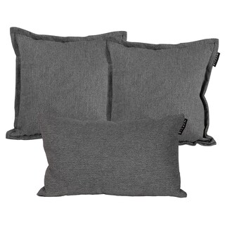 Foto 1 | Set De 3 Cojines Dicasa Rivo Kappa Delta Color Gris (2 Cuadrados + 1 Rectangular)