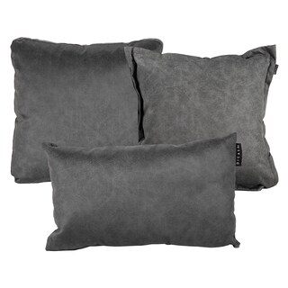 Foto 1 | Set De 3 Cojines Decorativos Dicasa New Kappa Zita Delta Color Gris Oscuro(1 Cuadrado + 1 Cuad Gde Y 1 Rect)