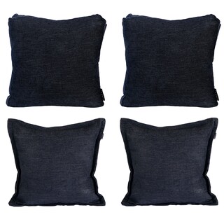 Foto 1 | Set De 4 Cojines Dicasa Niz Kappa Zita Color Azul (2 Cuadrados + 2 Cuadrados Grandes)