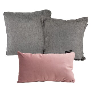 Foto 1 | Set de 3 Cojines Decorativos Dicasa 1 Kappa Gris + 1 Zita Gris + 1 Delta Rosa