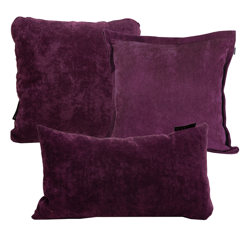 Set de 3 Cojines Decorativos Dicasa Morado