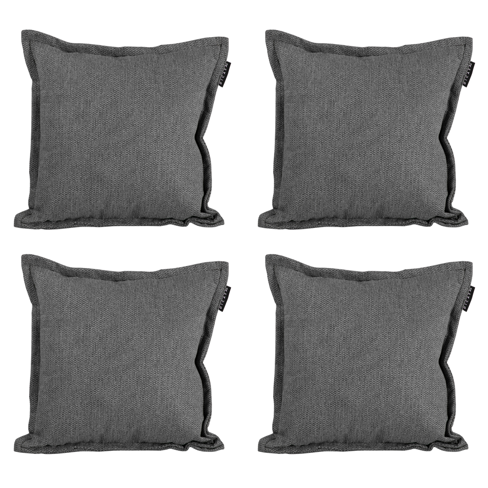 Cojin Decorativo Dicasa Rivo Kappa Color Gris Cuadrado Set De 4