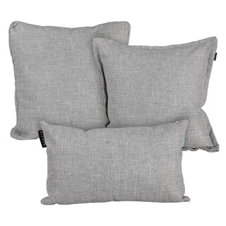 Foto 1 | Set De 3 Cojines Decorativos Dicasa Fash Kappa Zita Delta Color Gris (1 Cuadrado + 1 Cuad Gde Y 1 Rect)