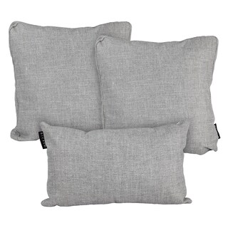 Foto 1 | Set De 3 Cojines Decorativos Dicasa Fash Kappa Zita Color Gris (1 Rectangular Y 2 Cuadrados Grandes)