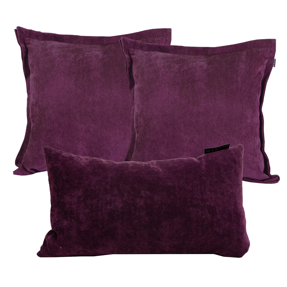 Foto 1 | Set de 3 Cojines Decorativos Dicasa Velvet Kappa Delta Morados