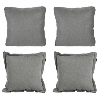 Foto 1 | Set De 4 Cojines Dicasa Orly Kappa Zita Color Gris (2 Cuadrados + 2 Cuadrados Grandes)