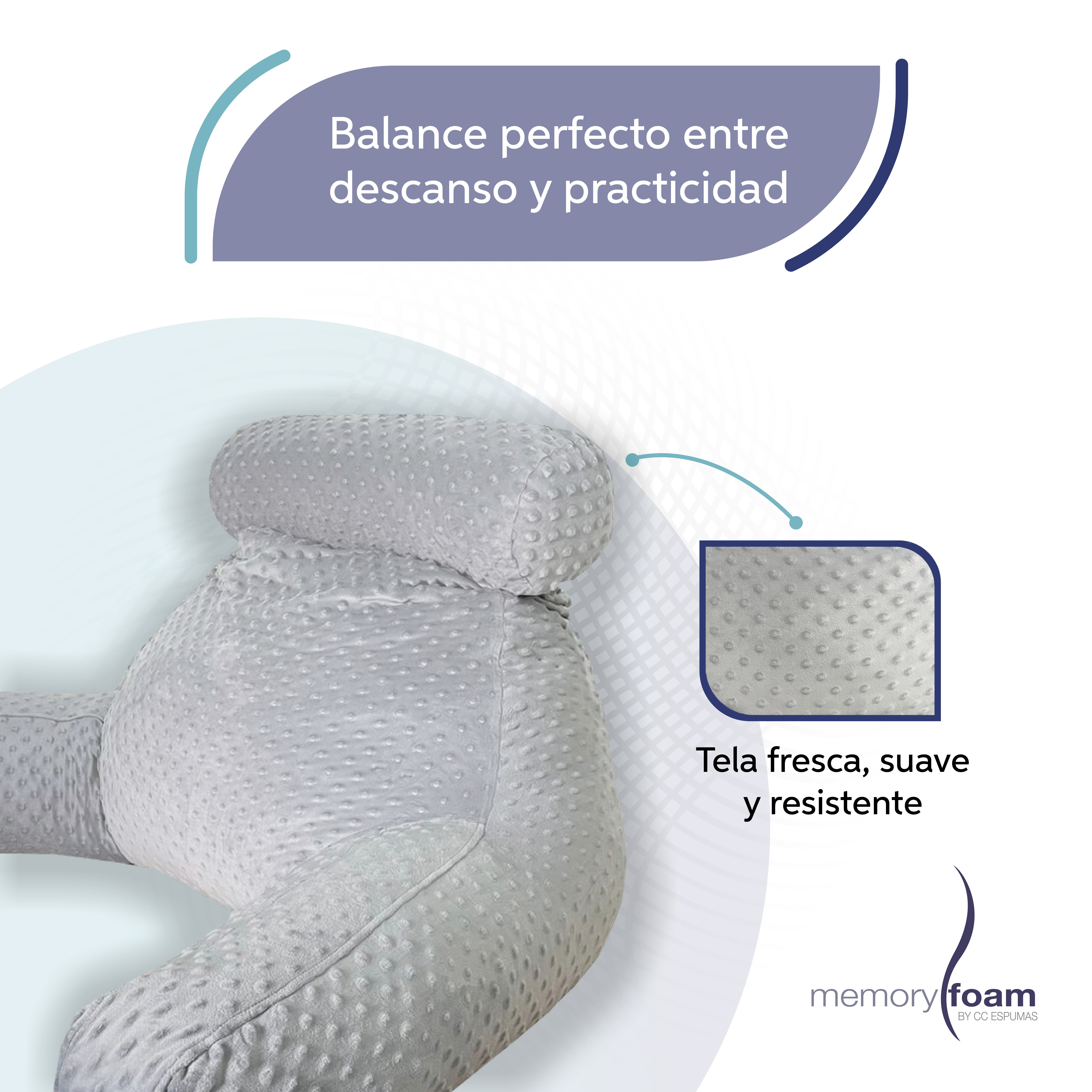 Foto 4 pulgar | Almohada de Lectura Memory Foam con Descansa Brazos