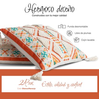 Foto 2 | Cojines Decorativos Yellow Mellow Raga Boho Style 2 Piezas