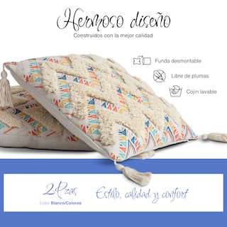 Foto 2 | Cojines Decorativos Yellow Mellow Raga Boho Style 2 Piezas
