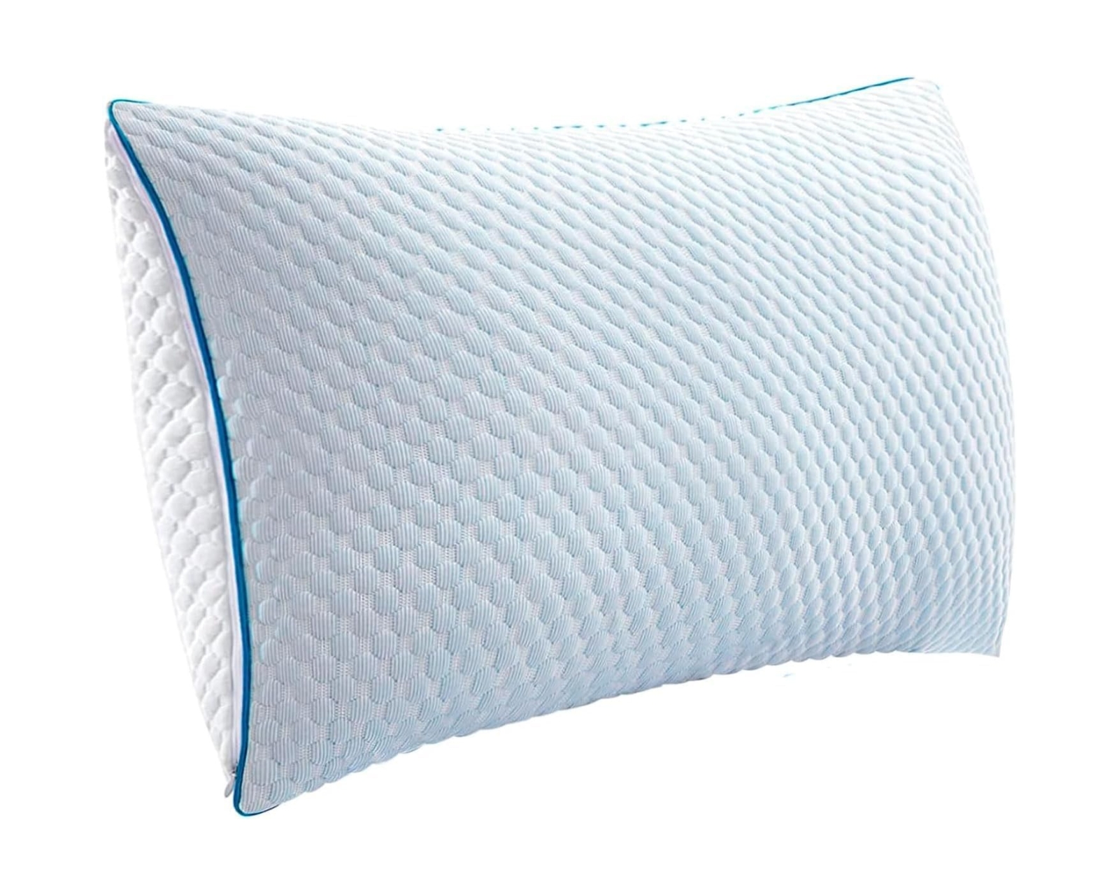 Foto 2 pulgar | Almohada Memory Foam Hipoalergénica Y Antibacterial De 60 x 45 Cm Con Funda Lavable Blanca Bluelander