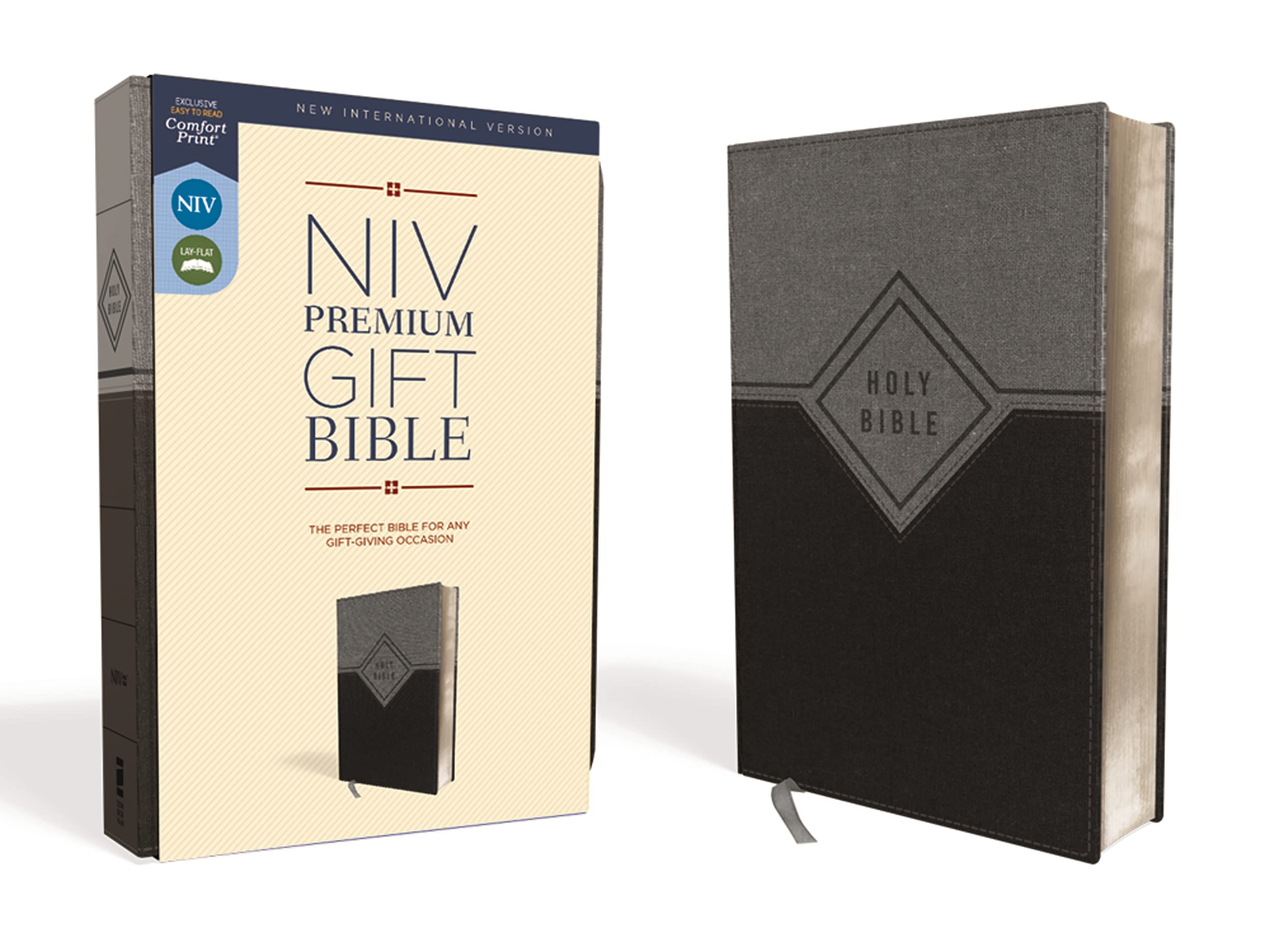 Foto 2 pulgar | Bible Zondervan Niv Premium Gift, Piel Suave, Negro Y Gris - Venta Internacional.