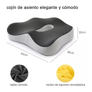 Foto 2 | Cojín de Gel Asiento Ergonómico para Sillas Eo Safe Imports Esi-17528 Gris Oscuro