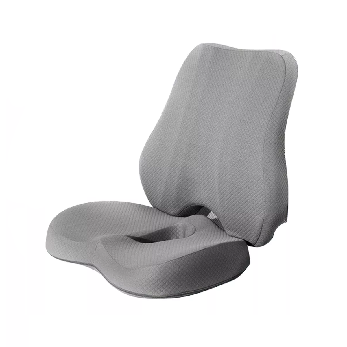Foto 2 pulgar | Cojín Del Asiento Y Almohada De Soporte Lumbar Eo Safe Imports Esi-17530 Gris