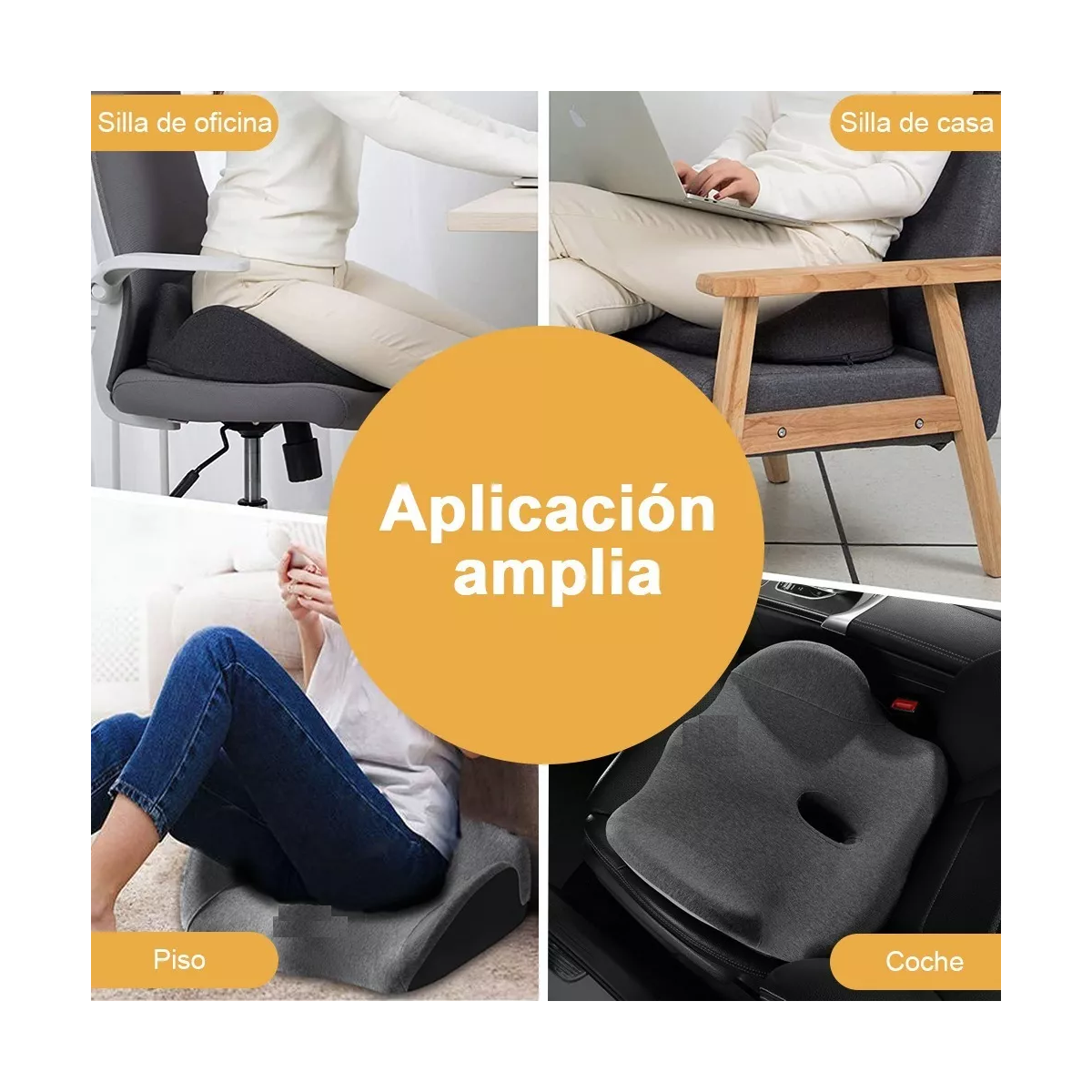 Foto 4 pulgar | Cojín De Asiento De Coche Y Almohada De Soporte Eo Safe Imports Esi-17531 Gris
