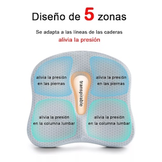 Foto 3 | Cojín De Gel Asiento Ergonómico Para Sillas Eo Safe Imports Esi-17529 Negro