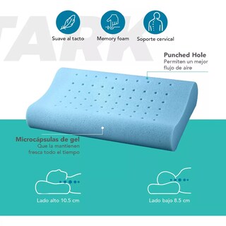 Foto 3 | Almohada De Memory Foam Ortopédica Cervical Suave Ergonómica