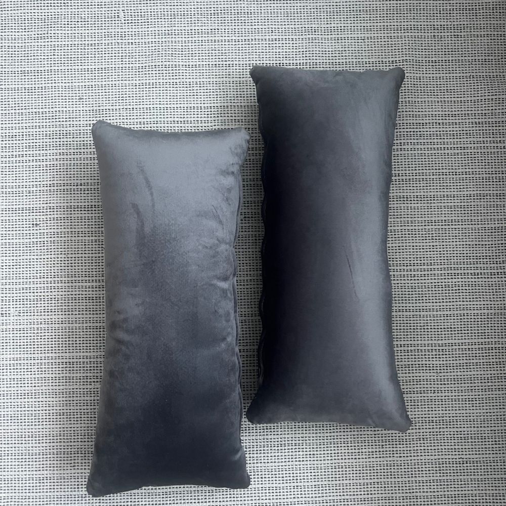 Foto 5 pulgar | Cojines Rectangulares Decorativos De Terciopelo, Con Cierre Y Funda Interior, Edelweiss Toque De Elegancia Gris O