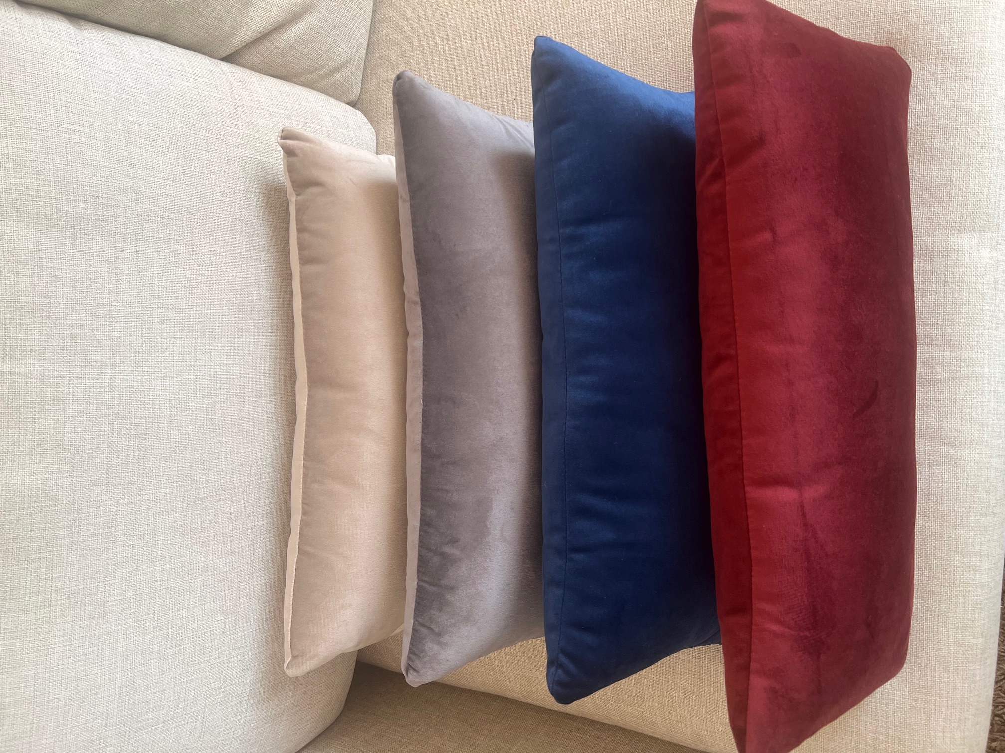 Foto 7 | Cojines Rectangulares Decorativos De Terciopelo, Con Cierre Y Funda Interior, Edelweiss Toque De Elegancia Gris O
