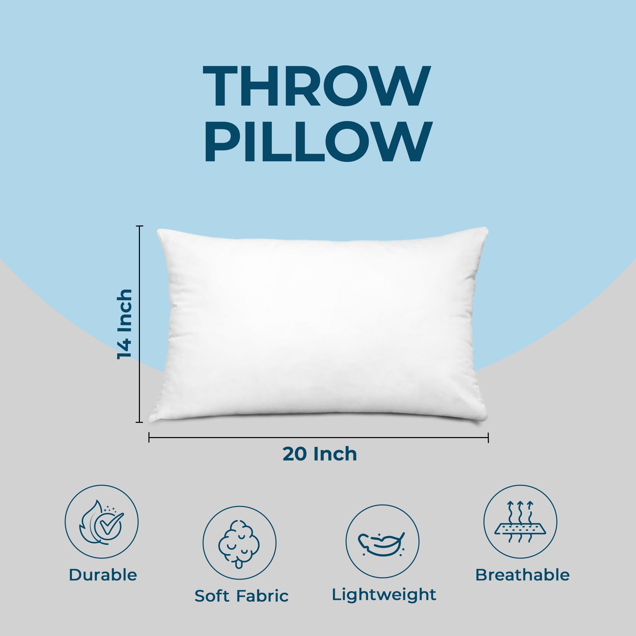 Foto 5 pulgar | Juego De Ropa De Cama Throw Pillows Utopia De Poliéster Blanco De 35 X 50 Cm - Venta Internacional.
