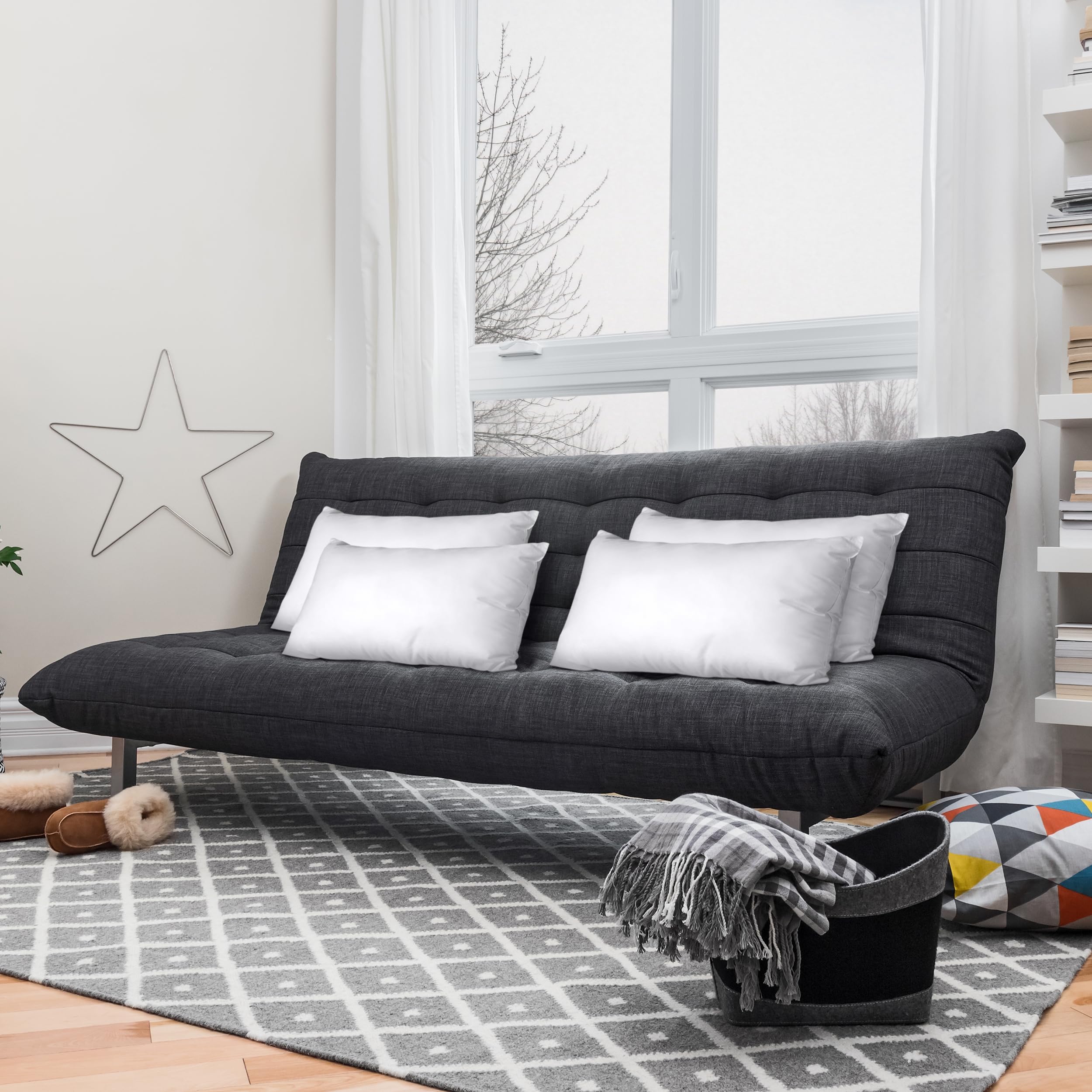 Foto 5 | Juego De Ropa De Cama Throw Pillows Utopia De Poliéster Blanco De 35 X 50 Cm - Venta Internacional.