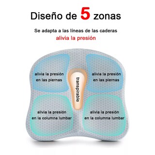 Foto 2 | Cojín De Gel Asiento Ergonómico Para Sillas Eo Safe Imports Esi-17527-1 Gris