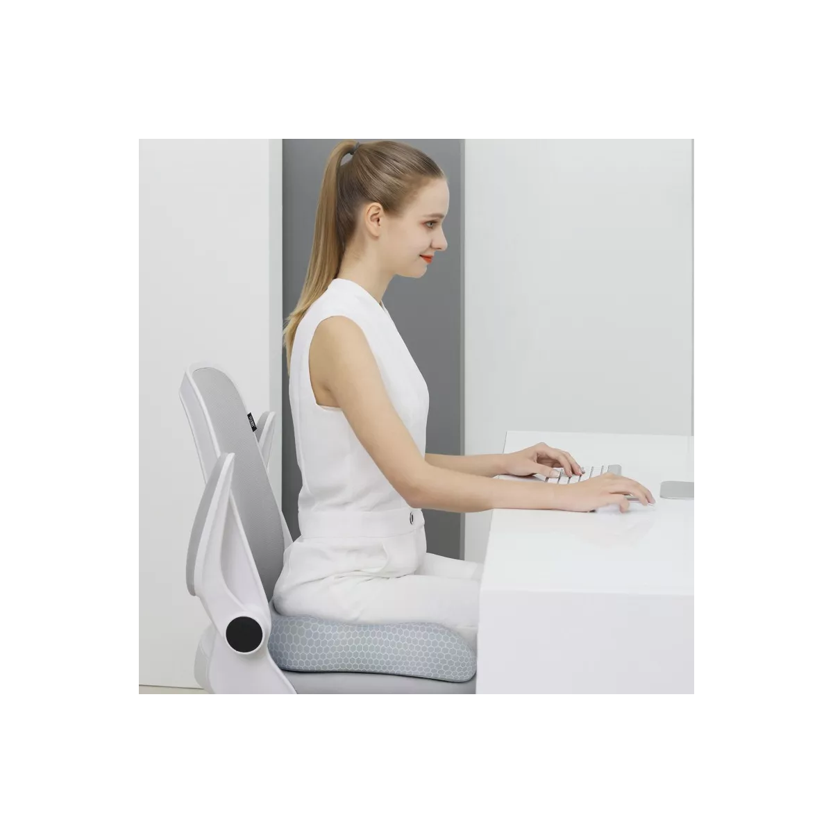 Foto 5 pulgar | Cojín De Gel Asiento Ergonómico Para Sillas Eo Safe Imports Esi-17527-1 Gris