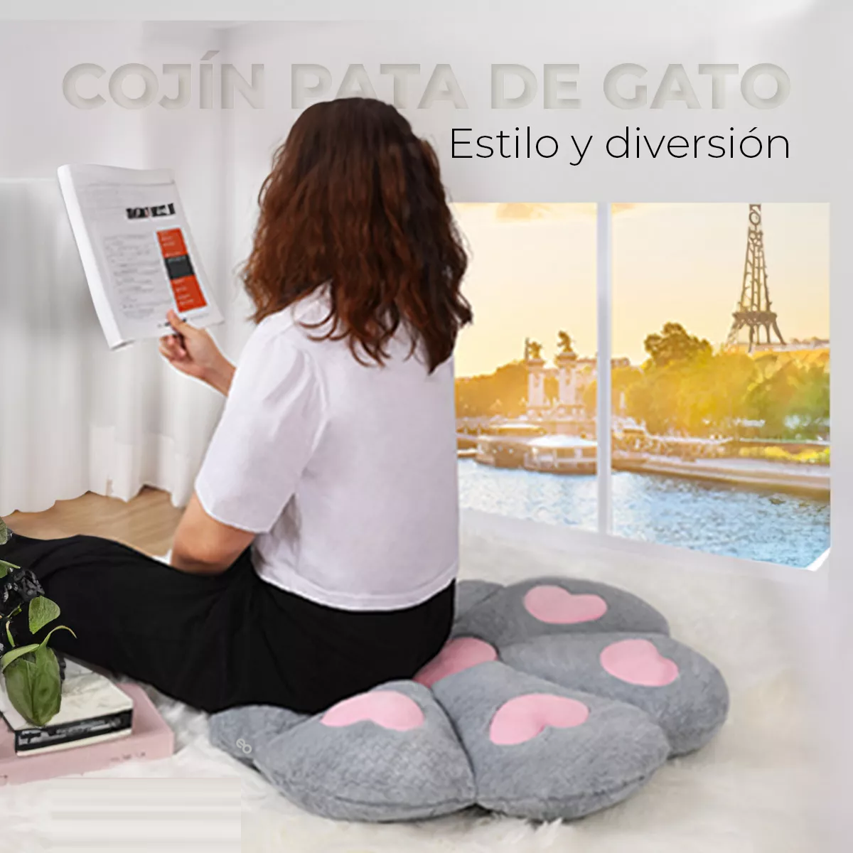 Foto 3 pulgar | Cojin Decorativo Almohada Para Sala O Sillas De Pata De Gato Eo Safe Imports Esi-17533-1 Multicolor