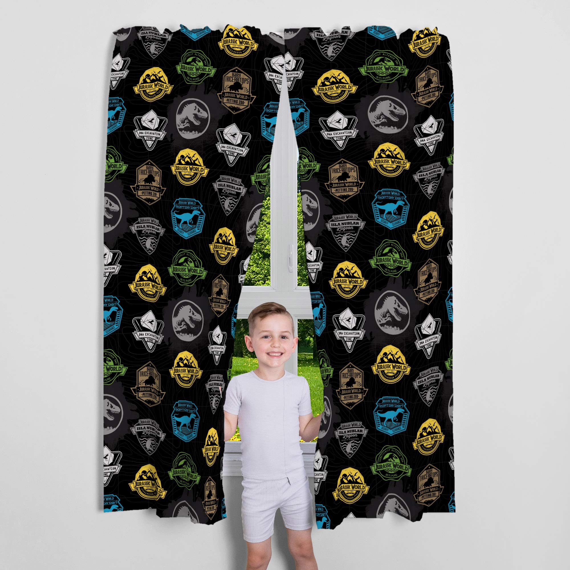Foto 3 pulgar | Juego De Cortinas Para Ventana Franco Jurassic World, 210 X 160 Cm - Venta Internacional.