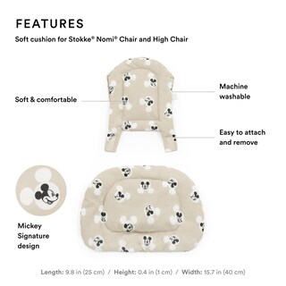 Foto 2 | Cojín Stokke Nomi Mickey Signature Para Silla De Más De 6 Meses - Venta Internacional.