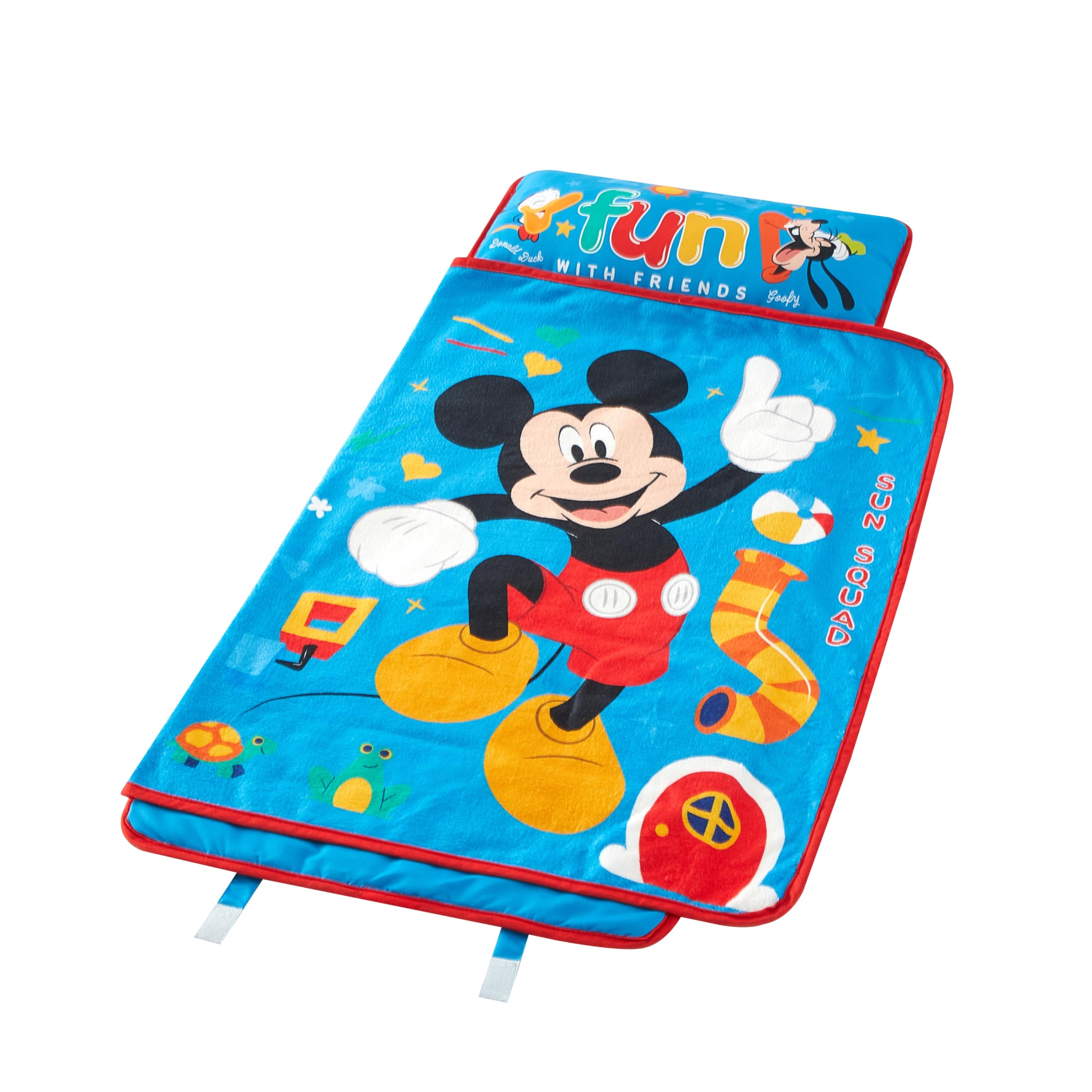 Alfombrilla Acolchada Para Niños Pequeños Con Diseño De Mickey Mouse De Disney, Con Manta Y Almohada - Venta Inter