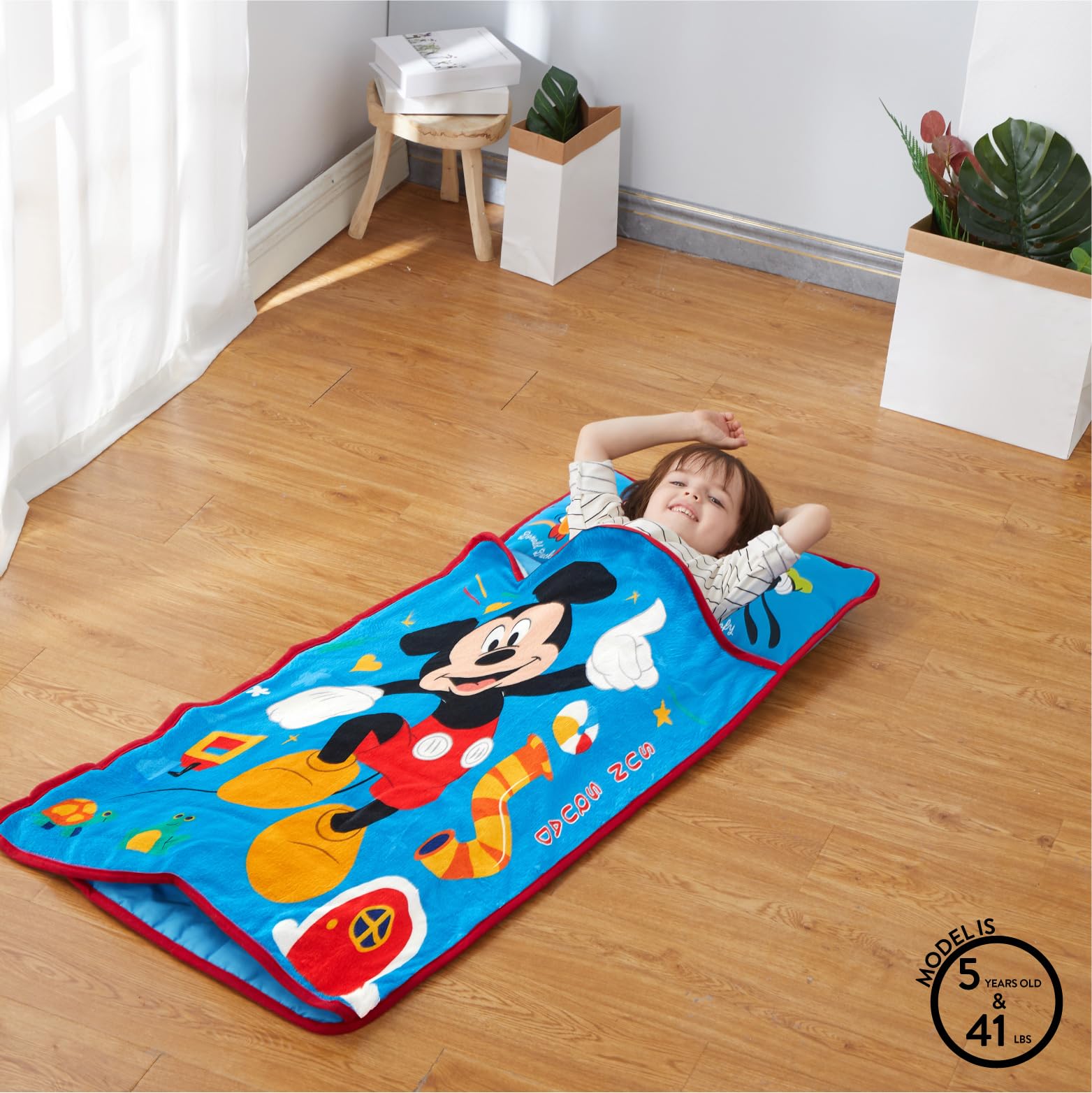 Foto 6 pulgar | Alfombrilla Acolchada Para Niños Pequeños Con Diseño De Mickey Mouse De Disney, Con Manta Y Almohada - Venta Inter