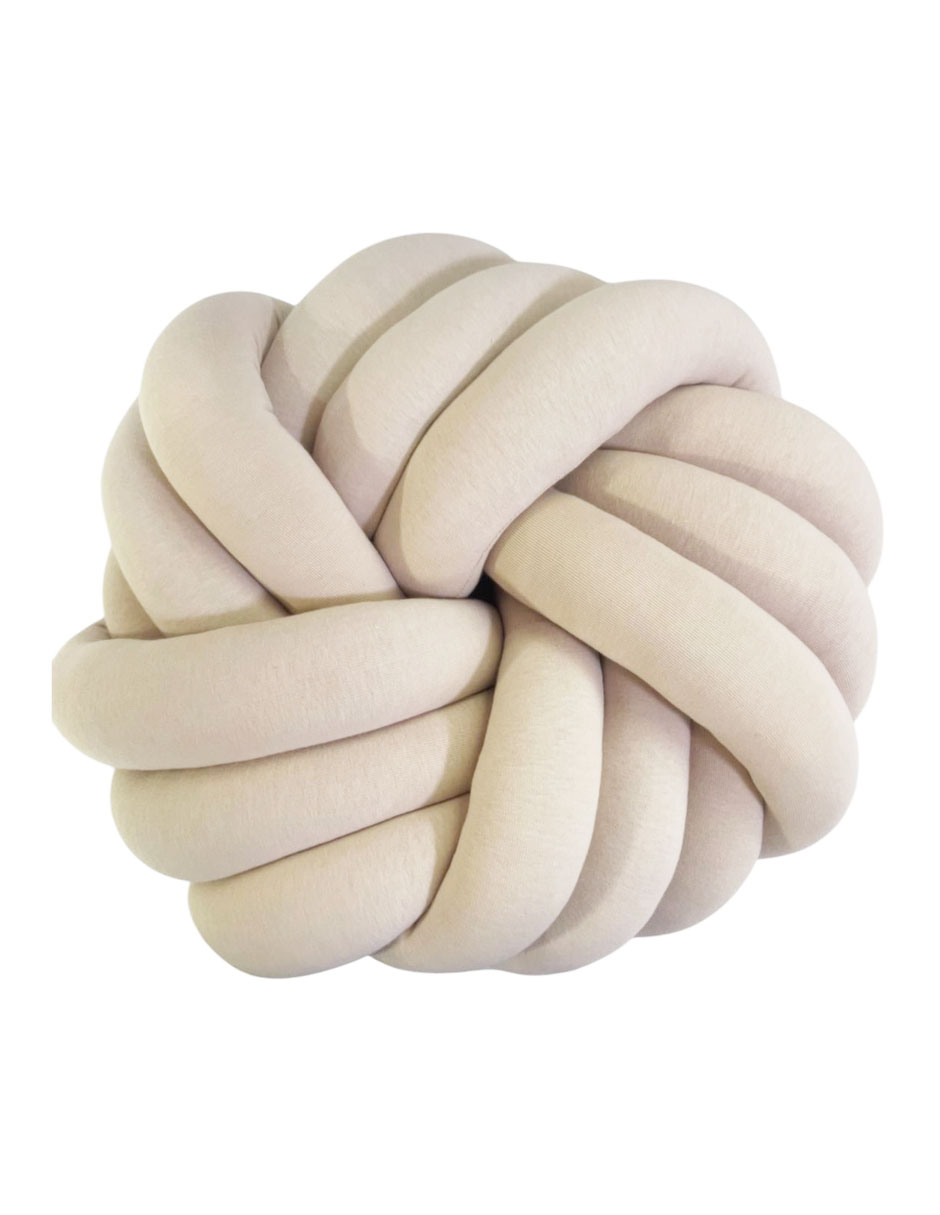 Foto 2 pulgar | Cojín Nudo Decorativo Espiral Beige Recamara Sala