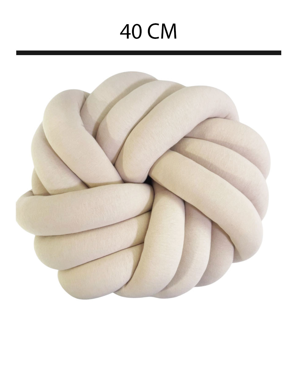 Foto 4 pulgar | Cojín Nudo Decorativo Espiral Beige Recamara Sala