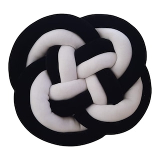 Foto 1 | Cojin Nudo Flor Negro C/blanco Decoración Hogar Recamara Original