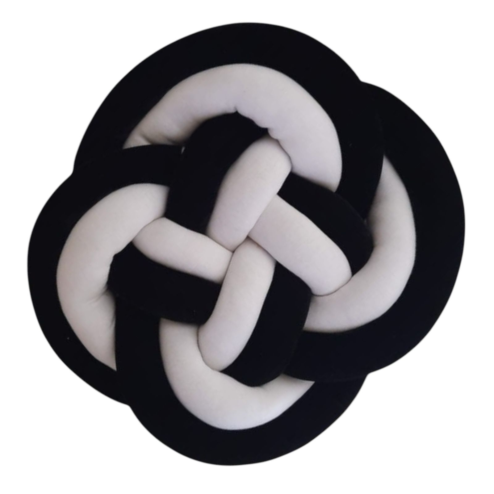 Foto 3 pulgar | Cojin Nudo Flor Negro C/blanco Decoración Hogar Recamara  Original