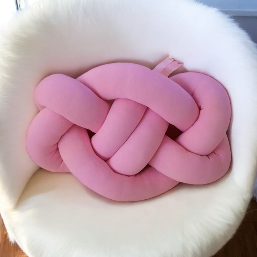 Foto 3 pulgar | Cojin Almohada Nudo Decorativo Recamara Sala Rosa Liso Rosa