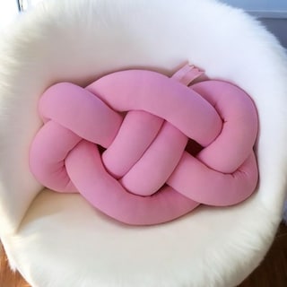 Foto 2 | Cojin Almohada Nudo Decorativo Recamara Sala Rosa Liso Rosa