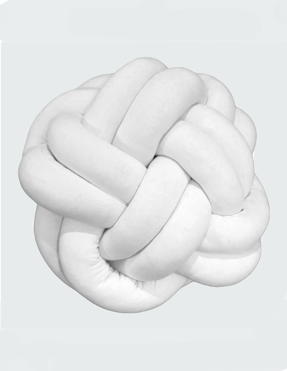 Puff De Piso Cojín Decorativo Blanco Flor